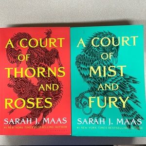 A court of thorns and roses and a court of mist and fury. Soft cover